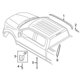 Ford OE - Cab - Exterior Trim (Regular Cab), (XL / XLT Regular Cab)