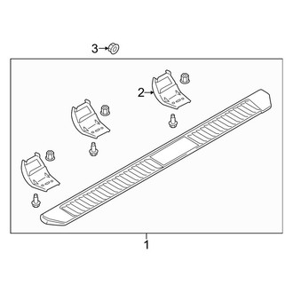 Ford OE - Cab - Running Board (Production, Platform), (XL / XLT Regular Cab)