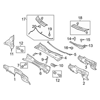 Ford OE - Cab - Cowl (King Ranch / Lariat / Limited / Platinum / XL / XLT Crew Cab)