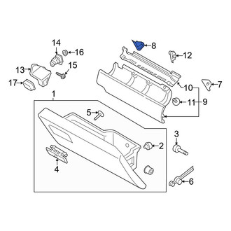 Ford OE - Front Left Lower Glove Box Door Striker