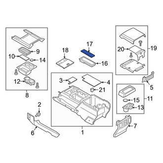 Ford OE - Upper Console Mat