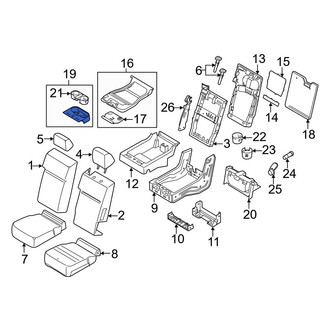 Ford OE - Front Forward Seat Armrest Cup Holder