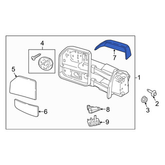 Ford OE - Front Left Outer Door Mirror Cover