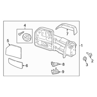 Ford OE - Front Door - Outside Mirrors (Manual), (Crew Cab)