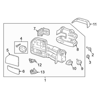 Ford OE - Front Door - Outside Mirrors (Manual Telescoping Power), (Crew Cab)