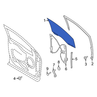 Ford OE - Rear Left Door Glass