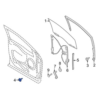 Ford OE - Door Window Glass Surround Channel Bolt