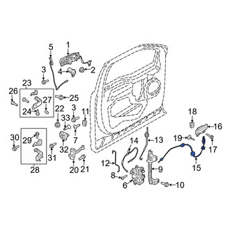 Ford OE - Front Left Inner Door Latch Cable