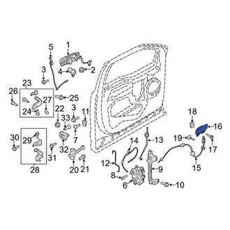 Ford OE - Rear Inner Interior Door Handle
