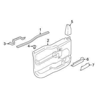 Ford OE - Front Door - Interior Trim (Manual Window), (Crew Cab)