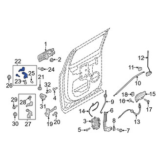 Ford OE - Rear Left Upper Door Hinge