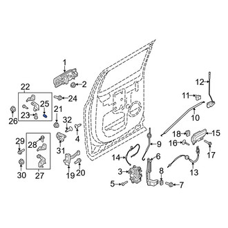 Ford OE - Upper Door Hinge Nut