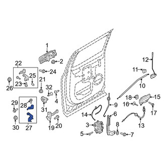 Ford OE - Rear Right Lower Door Hinge