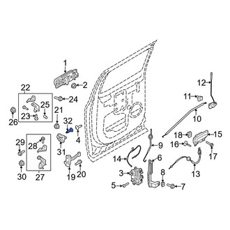 Ford OE - Door Lock Striker Plate Bolt
