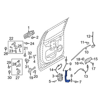 Ford OE - Left Door Latch Bracket