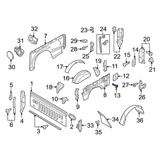 Ford OE - Truck Bed Panel Reinforcement Screw