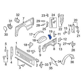 Ford OE - Rear Right Wheel Housing Bracket