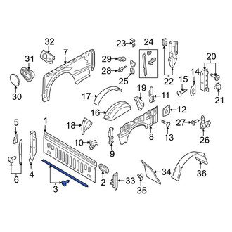 Ford OE - Rear Truck Bed Panel Seal