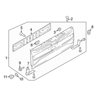 Ford OE - Tail Gate (W/O Flex Step), (Crew Cab)