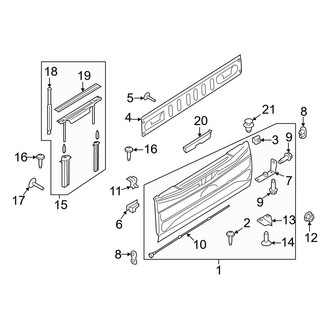 Ford OE - Tail Gate (With Flex Step), (Crew Cab)