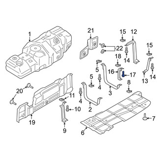 Ford OE - Right Fuel Tank Skid Plate Bolt