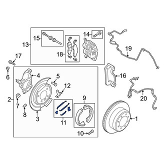 Ford OE - Rear Parking Brake Hardware Kit