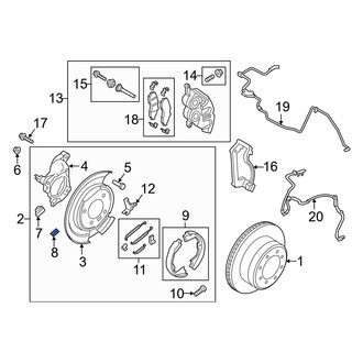 Ford OE - Rear Drum Brake Inspection Plug
