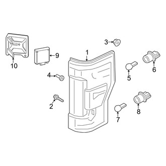 Ford OE - Rear Lamps - Tail Lamps (With Blind Spot Monitor, W/O LED), (Regular Cab / Crew Cab)