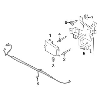 Ford OE - Front Bumper - Electrical Components (Painted, W/O End Cap Molding), (Regular Cab / Crew Cab)