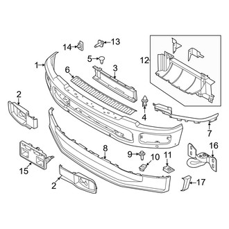 Ford OE - Front Bumper - Bumper & Components (Bumper & Trim), (Regular Cab / Crew Cab)