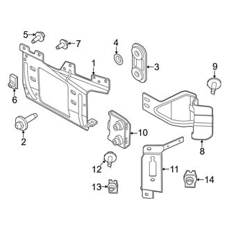 Ford OE - Front Bumper - Bumper & Components (Mounting & Brackets), (Regular Cab / Crew Cab)