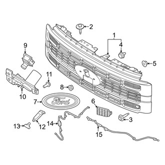 Ford OE - Grille & Components (W/O Appearance Packages), (XL / XLT Regular Cab / Crew Cab)
