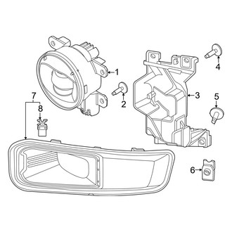Ford OE - Front Lamps - Fog Lamps (LED), (King Ranch / Lariat / Platinum / XLT Crew Cab)