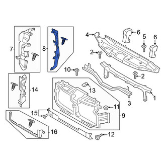 Ford OE - Front Left Inner Radiator Support Air Deflector