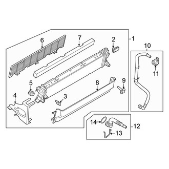 Ford OE - Cooling - Radiator & Components (Main Cooling System, Minor Radiator), (Regular Cab / Crew Cab)