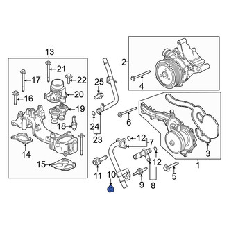 Ford OE - Engine Coolant Pipe Nut