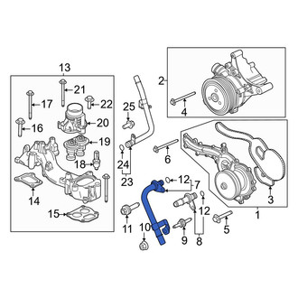 Ford OE - Right Engine Coolant Pipe