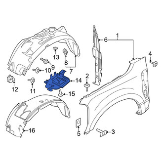 Ford OE - Left Fender Liner Support Bracket