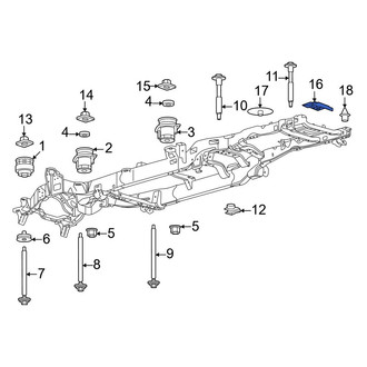 Ford OE - Rear Right Body Mount Cushion Nut