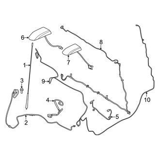 Ford OE - Electrical - Antenna (With Satellite), (Regular Cab / Crew Cab)