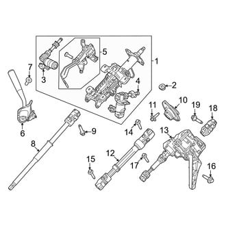 Ford OE - Steering Column Assembly (Power Adjust), (Regular Cab / Crew Cab)