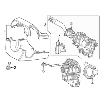 Ford OE - Steering Column - Shroud, Switches & Levers (Power Adjust), (Regular Cab / Crew Cab)