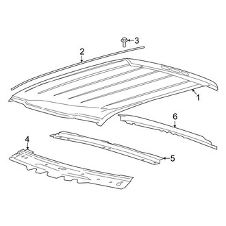 Ford OE - Cab - Roof & Components (W/O Sunroof), (King Ranch / Lariat / Platinum / XL / XLT Crew Cab)
