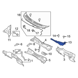 Ford OE - Left Cowl Extension
