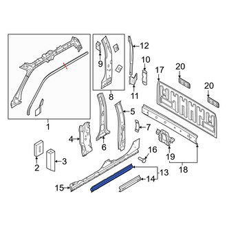 Ford OE - Left Rocker Panel Reinforcement