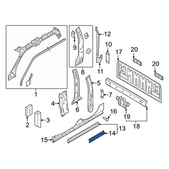 Ford OE - Right Rocker Panel Reinforcement