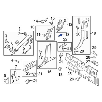 Ford OE - Interior Grab Bar Bolt