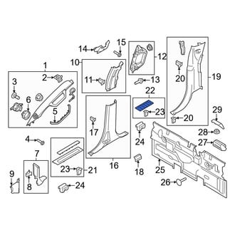 Ford OE - Rear Left Door Sill Plate