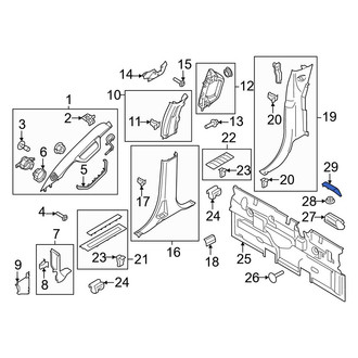 Ford OE - Seat Belt Trim Bezel