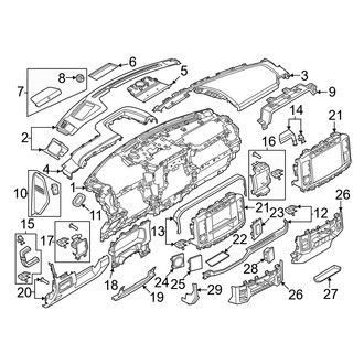 Ford OE - Instrument Panel Components (Panel & Trim, With Cupholders)